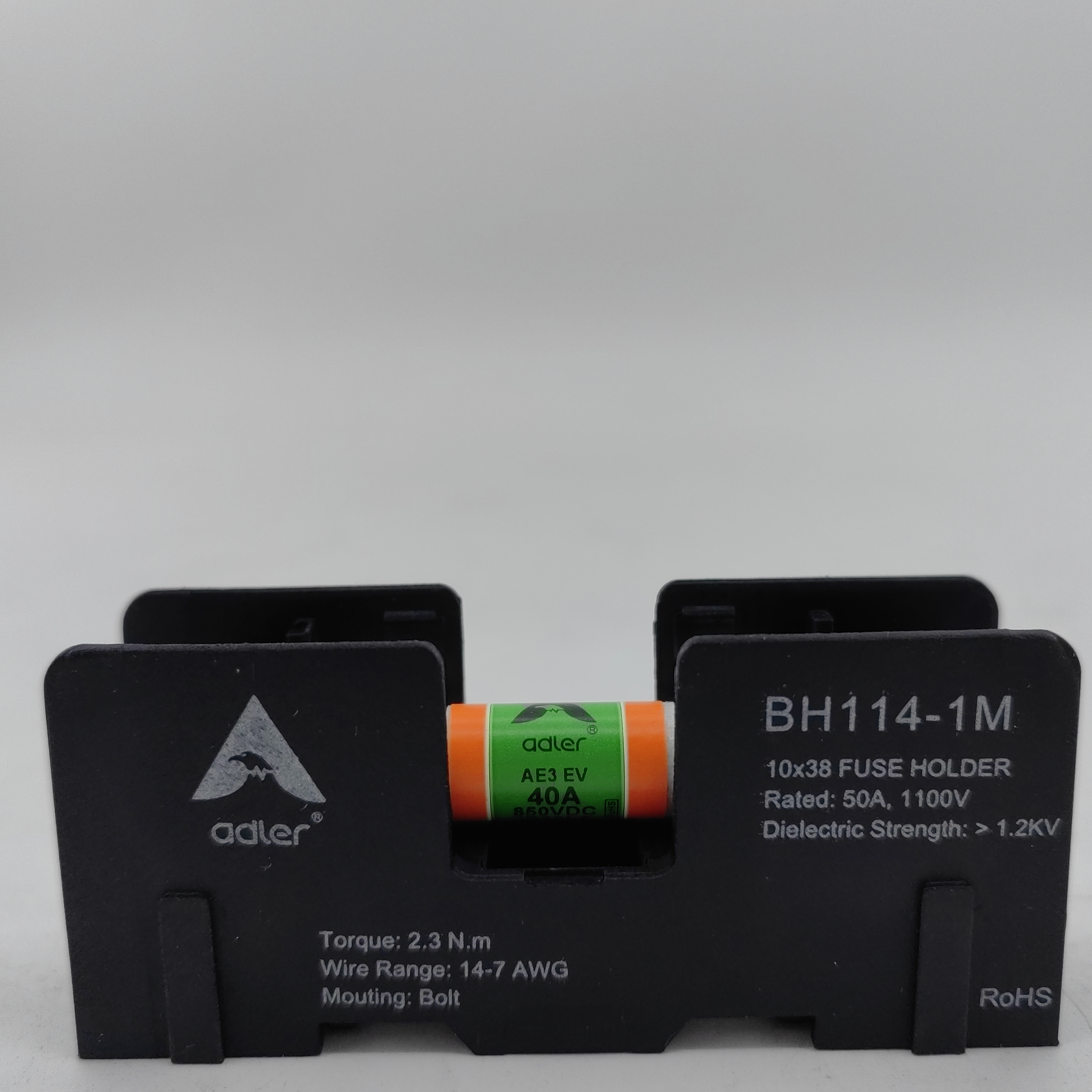 Portafusibles Alder serie BH114 de 10x30 mm