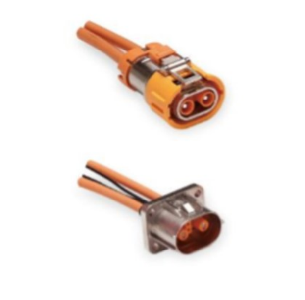 Amfenol HVMC2P24FS 2 polos Conectores metálicos de alto voltaje 1000VDC EV con HVIL