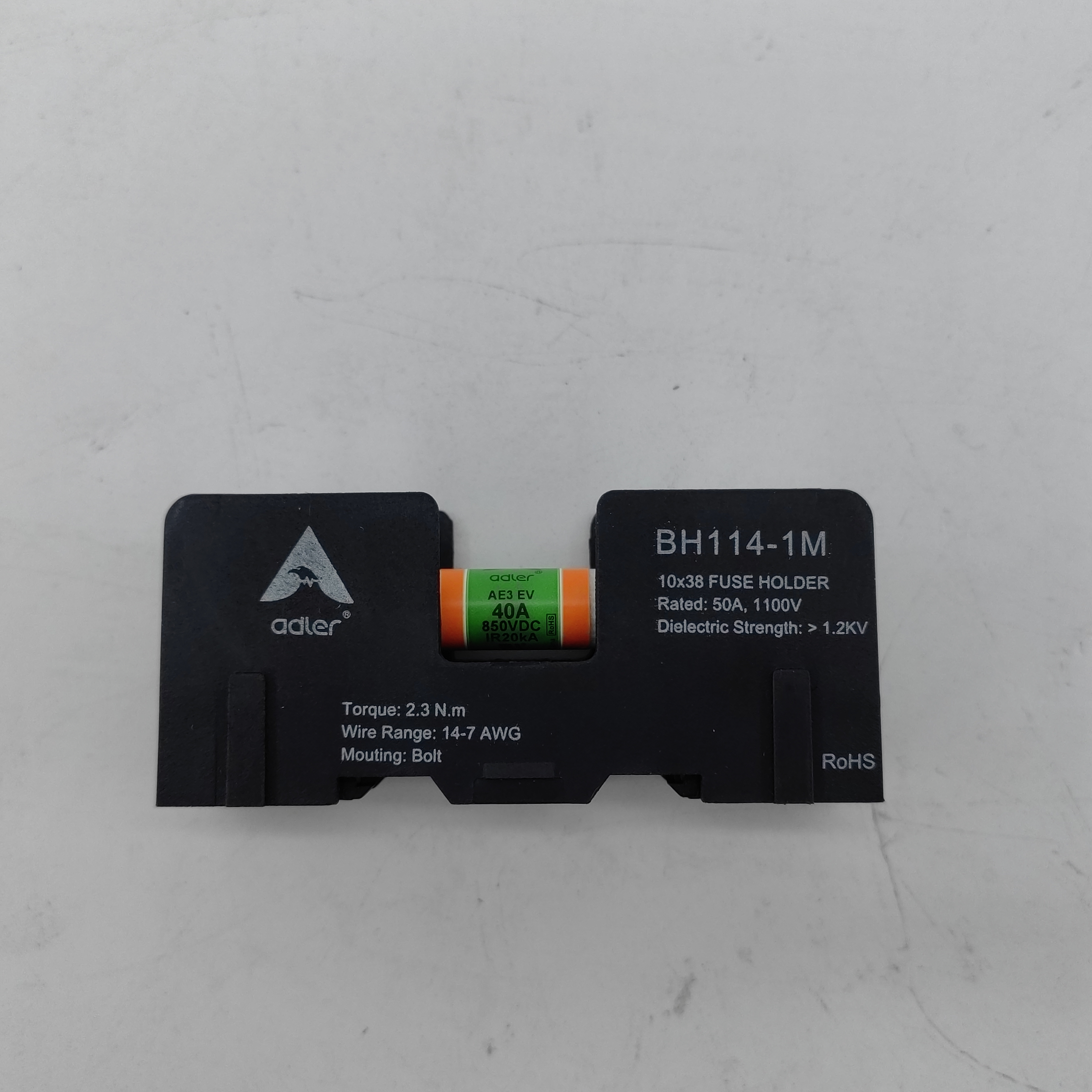 Portafusibles Alder serie BH114 de 10x30 mm
